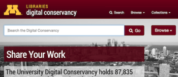 University Digital Conservancy home page