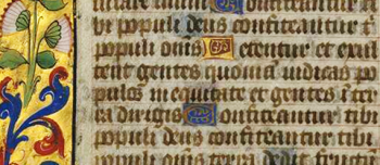 A guilded color page of a rare manuscript
