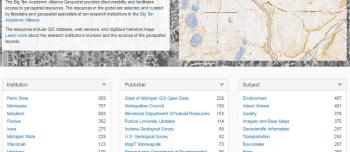 Image showing the Big Ten Academic Alliance Geoportal web application