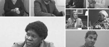 a collage of pictures of interviewees from the HIV/AIDS Caregivers Oral History Project